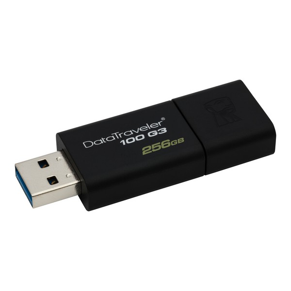 Pendrive Kingston DT100G3 USB 3.0 256 GB Negro
