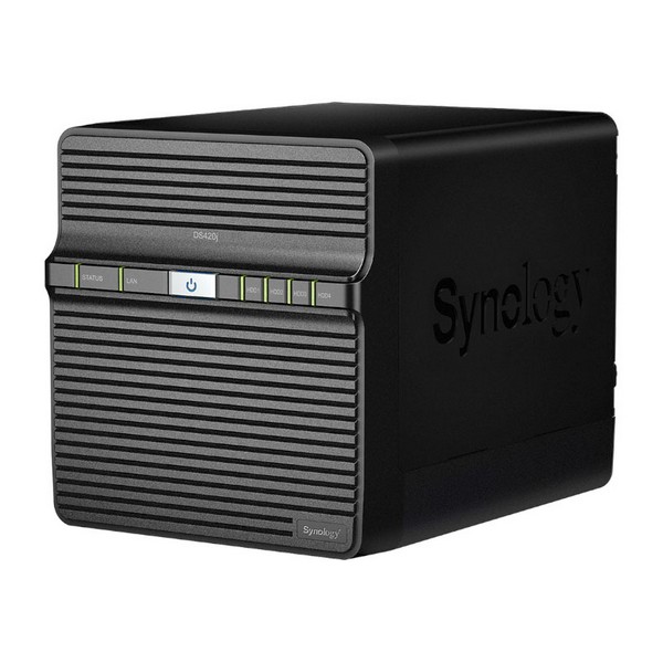 Almacenamiento en Red NAS Synology DS420j Quad Core 1 GB RAM USB 3.0 LAN Negro