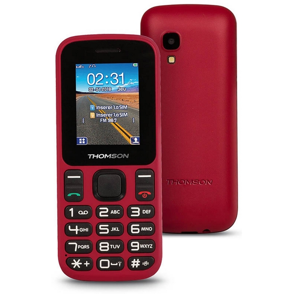 Teléfono Móvil para Mayores Thomson TLINK T12 1,77" Bluetooth VGA FM Rojo