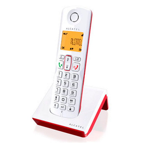 Teléfono Inalámbrico Alcatel S-250 DECT SMS LED Blanco Rojo - Imagen 3