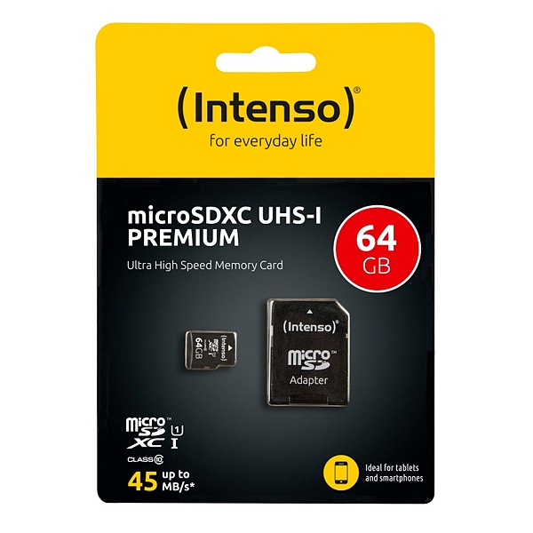 Tarjeta de Memoria Micro SD con Adaptador INTENSO 34234 UHS-I XC Premium Negro - Imagen 5