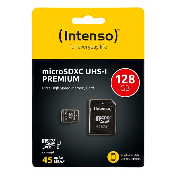 Tarjeta de Memoria Micro SD con Adaptador INTENSO 34234 UHS-I XC Premium Negro - Imagen 2