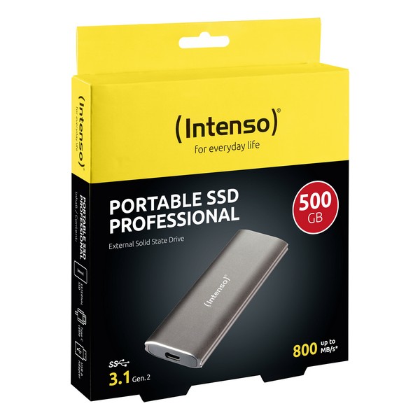 Disco Duro Externo INTENSO 3825450 500 GB SSD USB 3.1 - Imagen 4