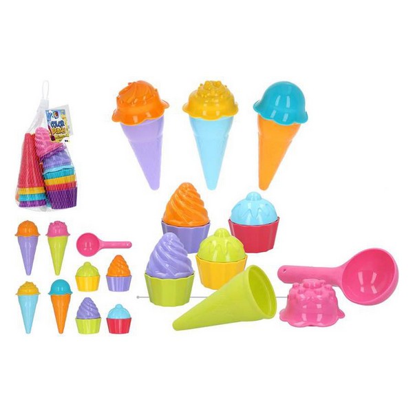 Set de Juguetes de Playa Ice Cream and Cupcakes Color Beach (17 pcs)