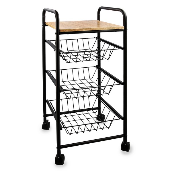 Carrito Verdulero Quid Square Metal (34 x 34 x 76 cm) - Imagen 2
