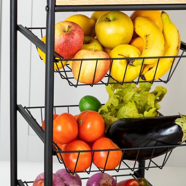 Carrito Verdulero Quid Square Metal (34 x 34 x 76 cm) - Imagen 5