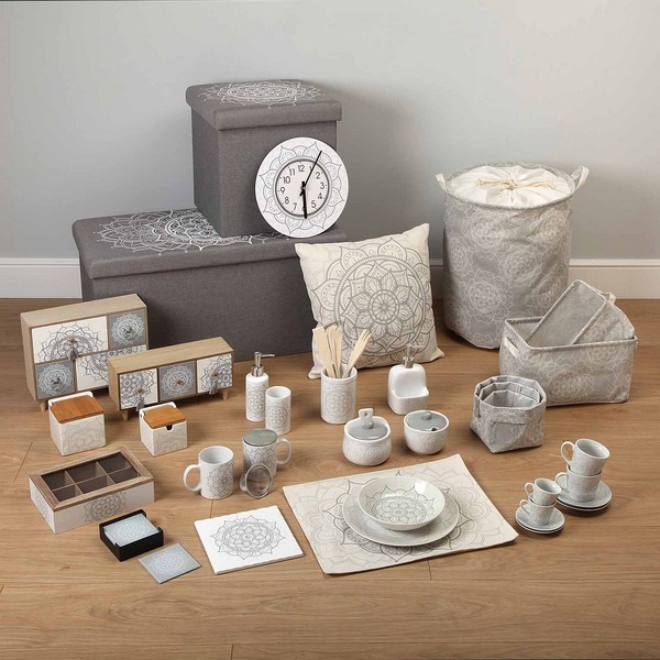 Salero con Tapa Mandala Cerámica Bambú - Imagen 2