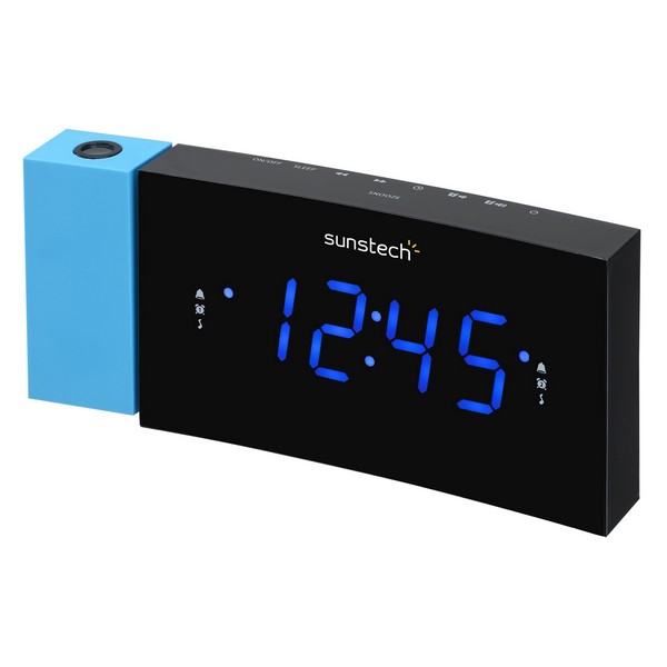 Radio Despertador Sunstech FRDP3BL 1,2" LED Negro Azul