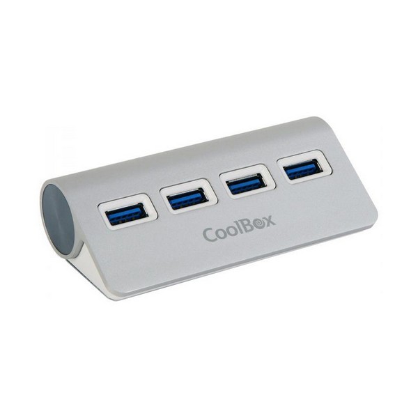 Hub USB CoolBox COO-HU4ALU3 Aluminio (4 puertos) - Imagen 2