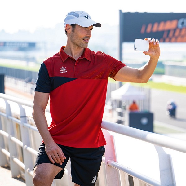 Polo de Manga Corta Luanvi Capri Rojo - Imagen 3