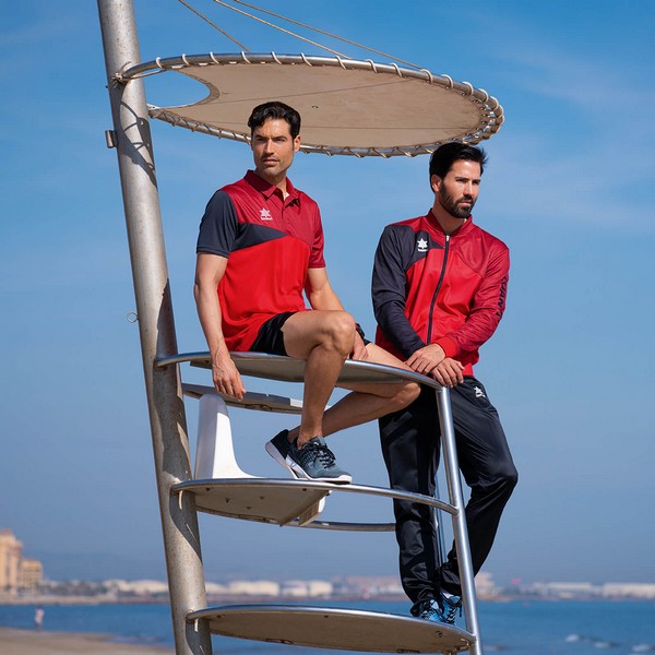 Polo de Manga Corta Luanvi Capri Rojo - Imagen 2