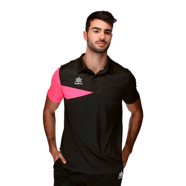 Polo de Manga Corta Luanvi Capri Negro - Imagen 4