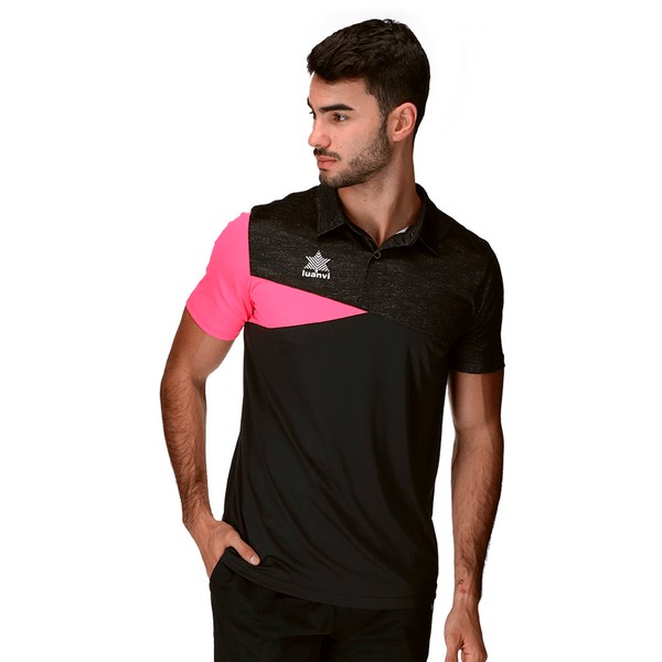 Polo de Manga Corta Luanvi Capri Negro - Imagen 3