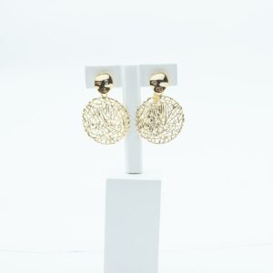 Pendientes Luxenter redondos dorados (tramas) | Joyería Alejandro