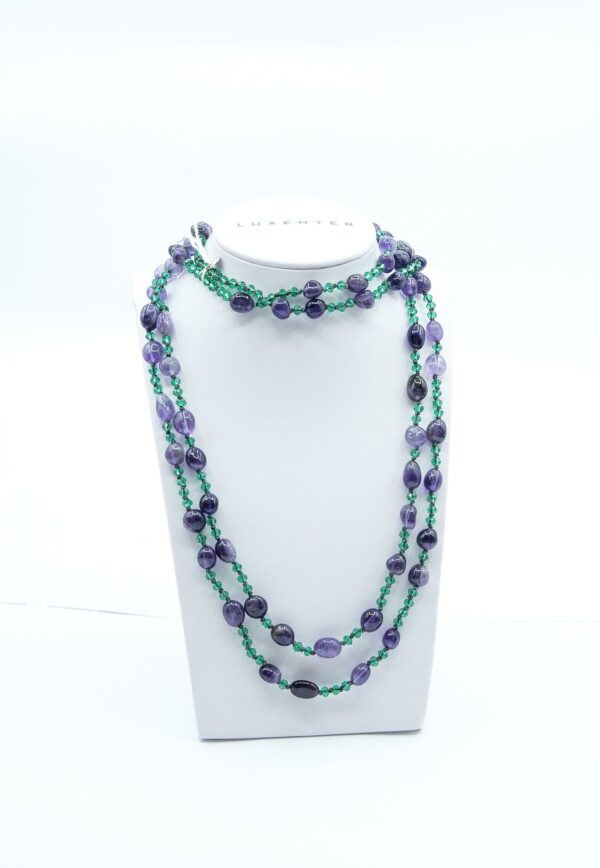 Collar cristal morado y verde | Joyería Alejandro