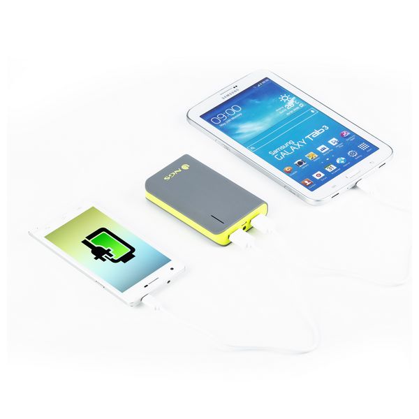 Batería recargable NGS Powerpump 6600 Lemon POWERPUMP6600LEMON 6.600 mAh 2 x USB - Imagen 2